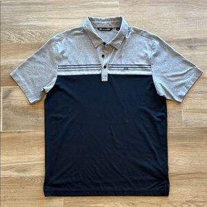 Travis Mathew Black and Gray Performance Polo